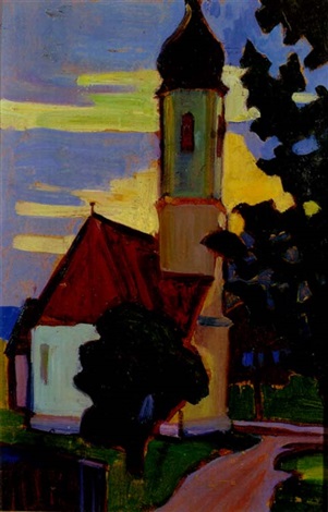 Gabriele Münter Die Dorfkirche Gabriele Münter Die Dorfkirche