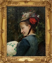 PORTRAIT D'ÉLÉGANTE AU CHAPEAU FLEURI, 1879 PORTRAIT D'ÉLÉGANTE AU CHAPEAU FLEURI, 1879