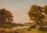 Herbstlandschaft mit Weiher