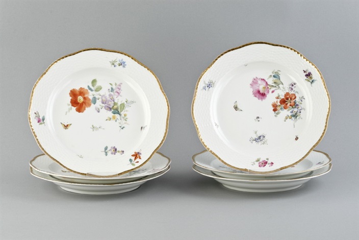 Flache Teller Set Of 6 By Kpm Konigliche Porzellan Manufaktur Co On Artnet