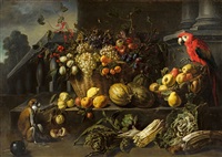 Still Life with Fruits, Vegetable and a Parrot, 1646 Still Life with Fruits, Vegetable and a Parrot, 1646