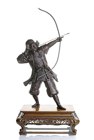 Ein Samurai In Rustung Mit Pfeil Und Bogen By Anonymous Japanese Meiji On Artnet
