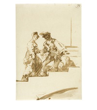 Ein Kavalier hilft einer Dame die..., 1815–1820