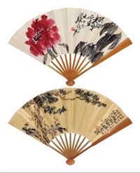 牡丹·三友 成扇, 1954