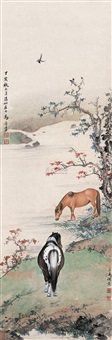 双马图 (Two horses), 1947