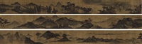 AUTUMN LANDSCAPE AFTER JU RAN 仿巨然秋山紅樹圖卷, 1360