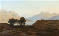 Gebirgslandschaft mit See, 1858