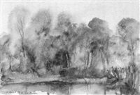 Baumlandschaft an der Nidda, 1980–1980