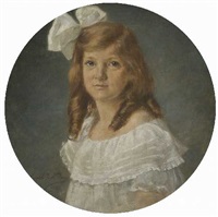 Bildnis eines Mädchens mit weißer Schleife, 1927 Bildnis eines Mädchens mit weißer Schleife, 1927