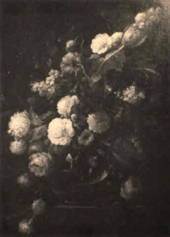 Still Life Of Flowers In A Vase With Ladybug And Butterfly By Aert