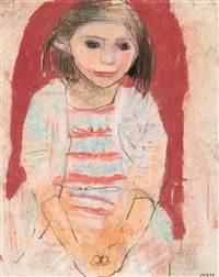 Girl in Striped Jersey