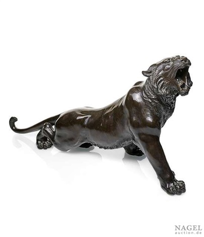 Ein Schreitender Brullender Tiger By Anonymous Japanese Meiji On Artnet