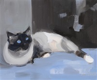 Liegende Siamkatze, 1989