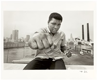 Muhammad Ali on a bridge overlooking the..., 1966 Muhammad Ali on a bridge overlooking the..., 1966