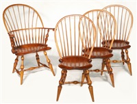Hand Crafted Bowback Windsor Chairs (set of 10)