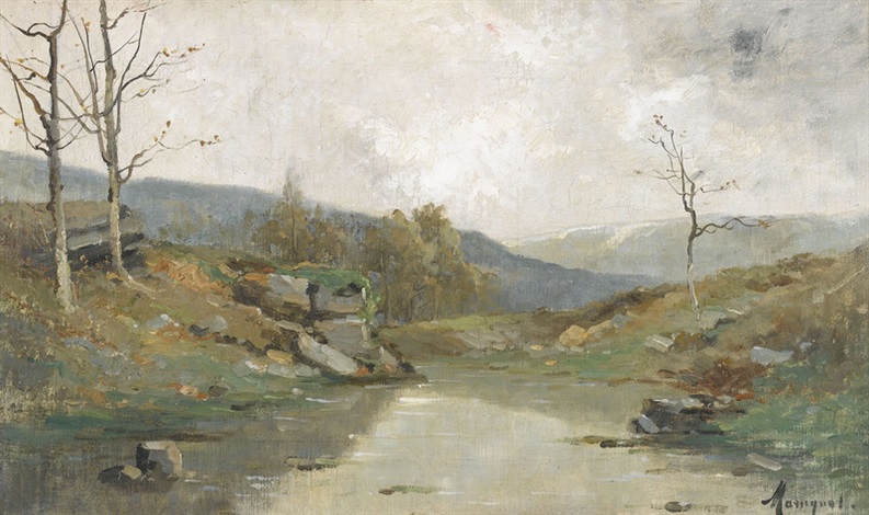 Herbstliche Bachpartie by Augustin Maniquet Barjou on
