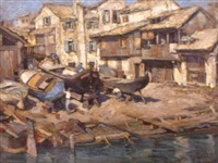 Bootswerft in Venedig, 1934