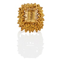 H.STERN: AN 18K GOLD AND CITRINE RING