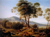 An extensive Italian landscape with a..., 1844–1844