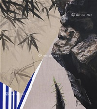 石下春笋图 布面综合材料, 2011