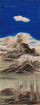 烟波江上 镜心 设色纸本 / ALONG THE RIVERSIDE