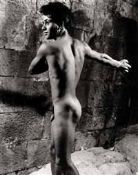 Young male nude with outstretched arm, 1950–1959 Young male nude with outstretched arm, 1950–1959