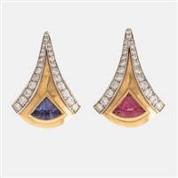 A pair of W.A Bolin earrings