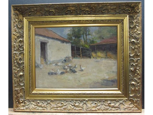 Hens Outside A Barn Ceres Scotland By Robert D Cairns On Artnet