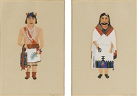 Male and female dancer (2 works)