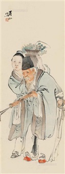 老者出行图