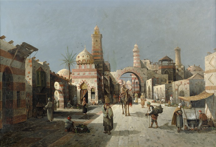 straßenszene in kairo by august von siegen on artnet