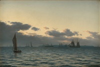 Segelschiffe in der Dämmerung, 1878