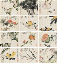 花卉册 (album w/12 works)