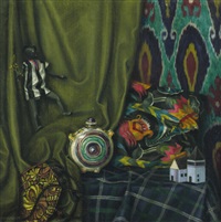 Stilleben mit exotischen Stoffen und, 1920 Stilleben mit exotischen Stoffen und, 1920