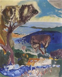 Landschaft mit Sicht auf Meeresbucht, 1959–1959