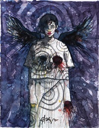Composition with woman