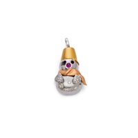 ONYX, RUBY, DIAMOND AND GOLD PENDANT