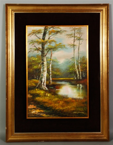 Forest scene by Phillip Cantrell on artnet