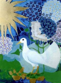 Weiße Taube in Landschaft, 1992–1992 Weiße Taube in Landschaft, 1992–1992