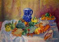 Nature Morte, Melon, raubm Poires, Mais et..., 1942