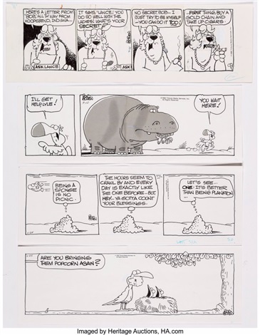Roger Rog Bollen Animal Crackers Daily Comic Strip Original Art Group