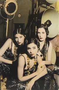 Three Girls in Studio, Cairo, 1993