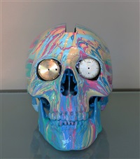 The Hours Spin Skull by Damien Hirst