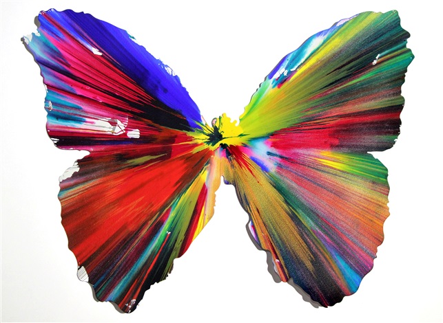 Butterfly Spin Painting Created At Damien Hirst Spin Workshop By Damien Hirst On Artnet