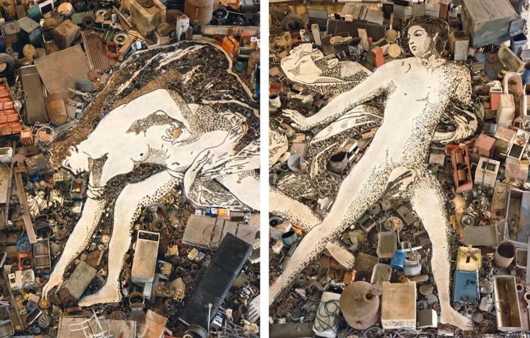 Atalanta And Hippomenes After Guido Reni Diptych Pictures Of Junk By Vik Muniz On Artnet