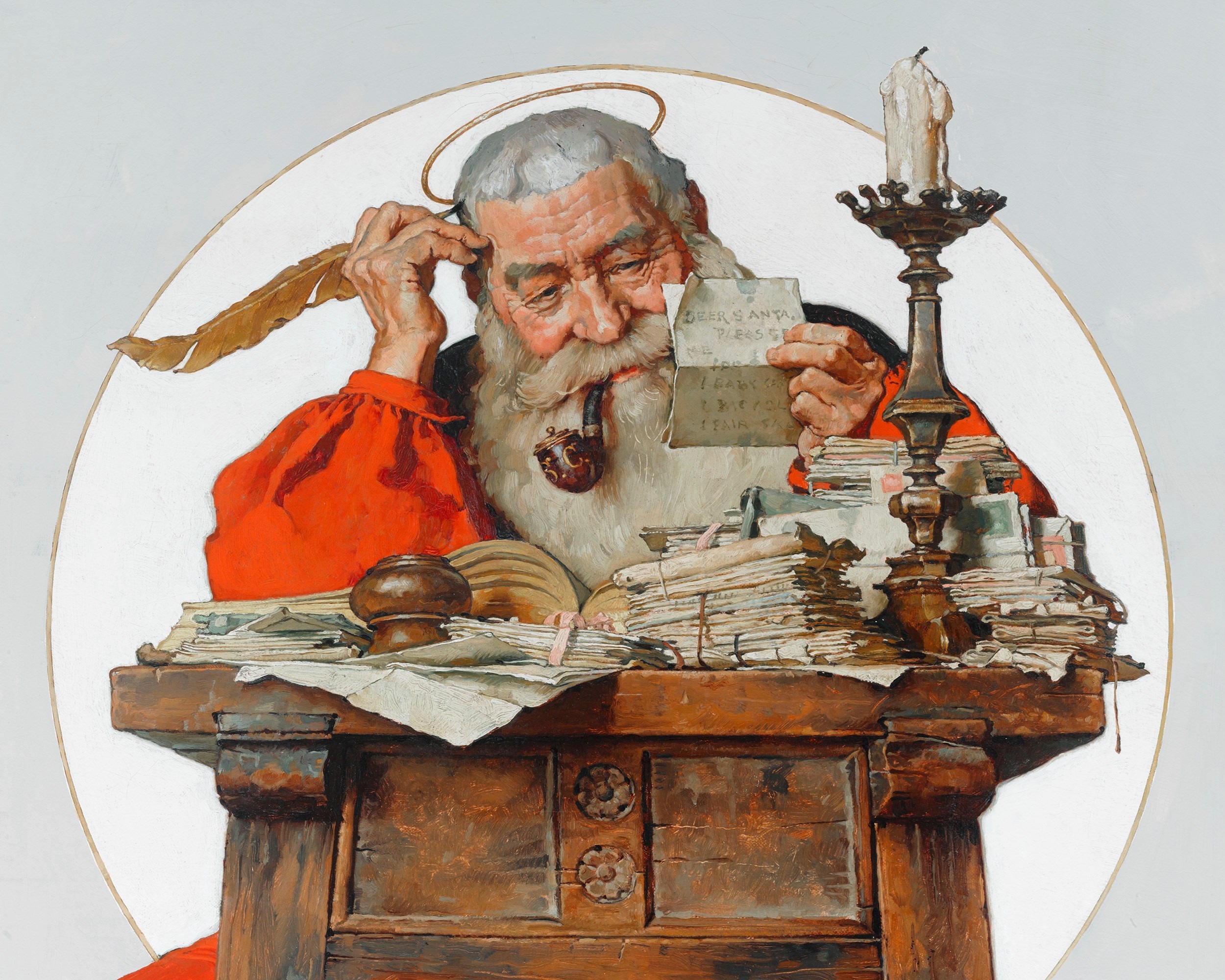 Billedresultat for norman rockwell santa
