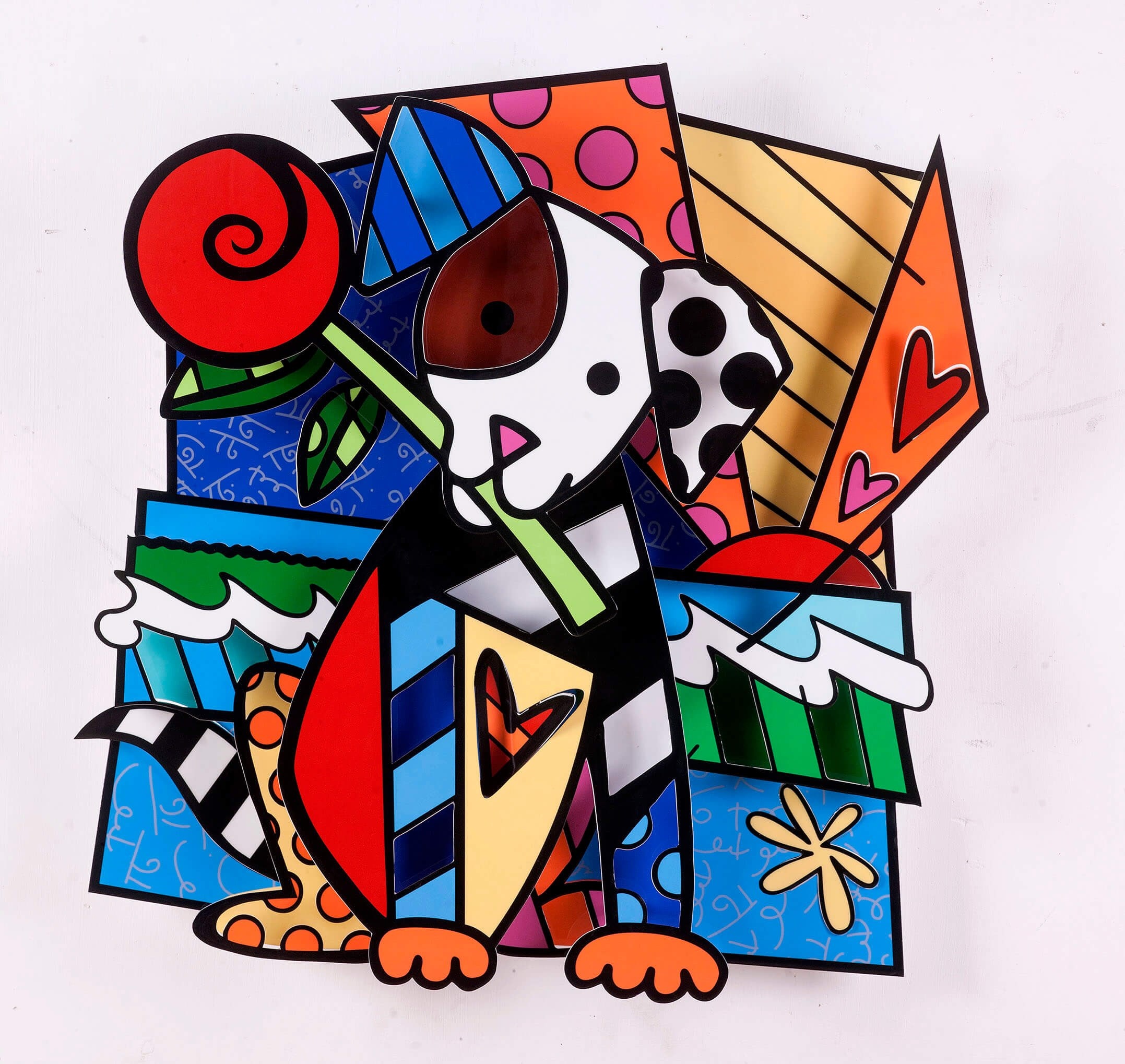 romero britto dog art