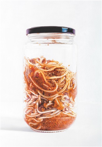 spaghetti bolognese in jar by stephen johnston on artnet