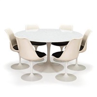 Eero Saarinen, a 1970s 'Tulip' marble-top table...