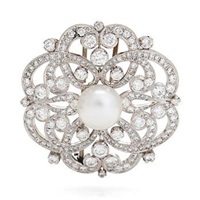 A platinum brooch
